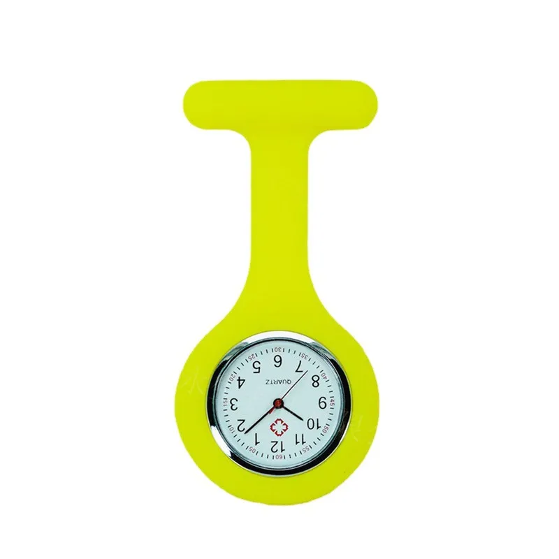 Promotional Portable Gift Rubber Silicone Doctor Digital Clip-On Pocket Medical Watch Clip Brooch Nurse Breast Watch 8