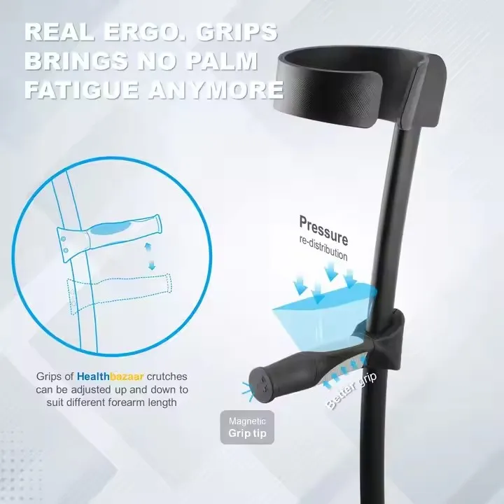 Adjustable Aluminum Crutches for Elderly Disabled Adults Lightweight Durable Mobility Aid with Ergonomic Handles Non-Slip Tips 10