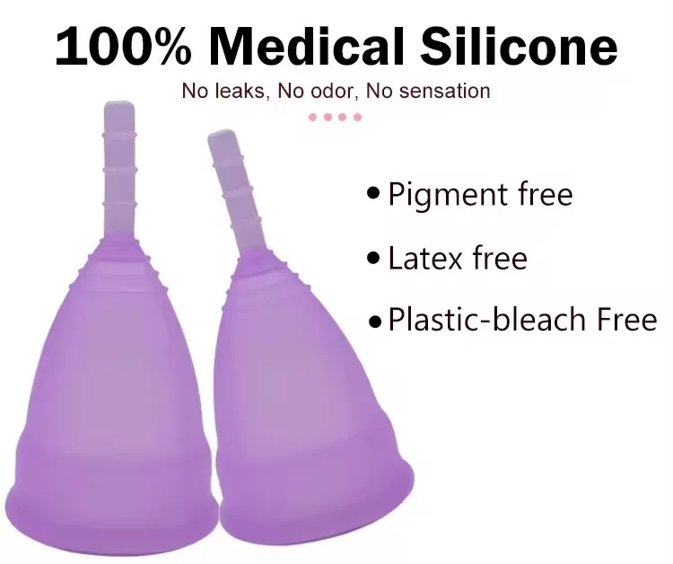 Recyclable silicon menstrual cup for women 7